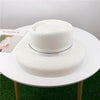 Summer Hat New Female Sun Hat Folding Beach Hat New Women's Ladies Wide Large Brim Floppy Folding Summer Beach Sun Hat Straw Cap Big Brim Elegant White Travel Sun Hat 55-58CM by Stevvex