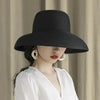Summer Hat New Female Sun Hat Folding Beach Hat New Women's Ladies Wide Large Brim Floppy Folding Summer Beach Sun Hat Straw Cap Big Brim Elegant White Travel Sun Hat 55-58CM by Stevvex