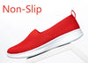 Summer Knitting Sock Women's Sneakers Slip On Shoes Lightweight Flat Women's Sports Breathable Mesh Platform Fashion Casual Slip On Easy Walking Espadrilles by Stevvex