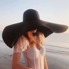 Summer Large Wide Brim Foldable Sun Hats For Women Foldable Sun Hat Wide Brim Summer Straw Floppy Beach Hat Oversized Sun Hat Modern Travel Straw Hat Fashionable Lady UV Protection Beach Hat 54-57cm by Stevvex