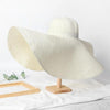 Summer Large Wide Brim Foldable Sun Hats For Women Foldable Sun Hat Wide Brim Summer Straw Floppy Beach Hat Oversized Sun Hat Modern Travel Straw Hat Fashionable Lady UV Protection Beach Hat 54-57cm by Stevvex