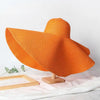Summer Large Wide Brim Foldable Sun Hats For Women Foldable Sun Hat Wide Brim Summer Straw Floppy Beach Hat Oversized Sun Hat Modern Travel Straw Hat Fashionable Lady UV Protection Beach Hat 54-57cm by Stevvex