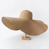 Summer Large Wide Brim Foldable Sun Hats For Women Foldable Sun Hat Wide Brim Summer Straw Floppy Beach Hat Oversized Sun Hat Modern Travel Straw Hat Fashionable Lady UV Protection Beach Hat 54-57cm by Stevvex