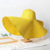 Summer Large Wide Brim Foldable Sun Hats For Women Foldable Sun Hat Wide Brim Summer Straw Floppy Beach Hat Oversized Sun Hat Modern Travel Straw Hat Fashionable Lady UV Protection Beach Hat 54-57cm by Stevvex