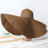 Summer Large Wide Brim Foldable Sun Hats For Women Foldable Sun Hat Wide Brim Summer Straw Floppy Beach Hat Oversized Sun Hat Modern Travel Straw Hat Fashionable Lady UV Protection Beach Hat 54-57cm by Stevvex