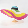 Summer Large Wide Brim Foldable Sun Hats For Women Foldable Sun Hat Wide Brim Summer Straw Floppy Beach Hat Oversized Sun Hat Modern Travel Straw Hat Fashionable Lady UV Protection Beach Hat 54-57cm by Stevvex