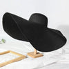 Summer Large Wide Brim Foldable Sun Hats For Women Foldable Sun Hat Wide Brim Summer Straw Floppy Beach Hat Oversized Sun Hat Modern Travel Straw Hat Fashionable Lady UV Protection Beach Hat 54-57cm by Stevvex
