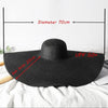 Summer Large Wide Brim Foldable Sun Hats For Women Foldable Sun Hat Wide Brim Summer Straw Floppy Beach Hat Oversized Sun Hat Modern Travel Straw Hat Fashionable Lady UV Protection Beach Hat 54-57cm by Stevvex