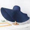 Summer Large Wide Brim Foldable Sun Hats For Women Foldable Sun Hat Wide Brim Summer Straw Floppy Beach Hat Oversized Sun Hat Modern Travel Straw Hat Fashionable Lady UV Protection Beach Hat 54-57cm by Stevvex