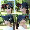Summer Modern Adult Hats For Women Foldable Sun Hat Women's Adjustable Packable Roll-Up Visor Flower Hat Outdoor Female Casual Baseball Cap For Sport by Stevvex