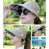 Summer Modern Adult Hats For Women Foldable Sun Hat Women's Adjustable Packable Roll-Up Visor Flower Hat Outdoor Female Casual Baseball Cap For Sport by Stevvex