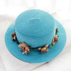 Summer New Sun Hat Stylish Bowknot Straw Hat For Women Beach Caps Parent-child Summer New Women's Sun Hat Bucket Cap Beige Flowers Ribbon Party Straw Hat For Women by Stevvex