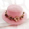 Summer New Sun Hat Stylish Bowknot Straw Hat For Women Beach Caps Parent-child Summer New Women's Sun Hat Bucket Cap Beige Flowers Ribbon Party Straw Hat For Women by Stevvex