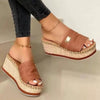 Summer Slippers Women Platform Slipper Fashion High Heeled Shoes Outdoor Beach Sandals For Women Platform Sandals Open Toe Elegant Heels Casual Summer Sandals by Stevvex