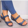 Summer Woman Sandals New College Style Sandals Low Heel Casual Women Shoes Fashion Leather New Shoes Premium Comfy Hook And Loop Closure Sport Sandal Casual Flat Arch Support Outdoor Modern Shoes For Summer by Stevvex