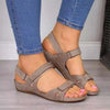 Summer Woman Sandals New College Style Sandals Low Heel Casual Women Shoes Fashion Leather New Shoes Premium Comfy Hook And Loop Closure Sport Sandal Casual Flat Arch Support Outdoor Modern Shoes For Summer by Stevvex