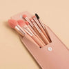 Super Luxury Quality Amazing 8Pcs Mini Travel Portable Soft Makeup Brushes Set Cosmetic Powder Eye Shadow Foundation Blush Blending Beauty Make Up Brush Tool by Stevvex