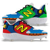 "Super" New Balance Fresh Foam X 3000 V6 Cleats - Size 9 Men's Metal by Stadium Custom Kicks