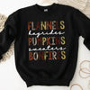 Flannels Hayrides Pumpkins Sweaters Bonfires Fall Sweatshirt by Adorb Custom Tees