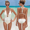 Swimsuit One Piece Backless Beach Swimwear Women One Piece Swimsuits Plunge V Neck Bathing Suits Lace up Monokini Strappy Cutout Swimwear Bikini Bathing Suit Push Up Women's Swimwear Bodysuit For Women by Stevvex