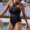 Swimsuit One Piece Backless Beach Swimwear Women One Piece Swimsuits Plunge V Neck Bathing Suits Lace up Monokini Strappy Cutout Swimwear Bikini Bathing Suit Push Up Women's Swimwear Bodysuit For Women by Stevvex