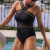 Swimsuit One Piece Backless Beach Swimwear Women One Piece Swimsuits Plunge V Neck Bathing Suits Lace up Monokini Strappy Cutout Swimwear Bikini Bathing Suit Push Up Women's Swimwear Bodysuit For Women by Stevvex