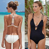 Swimsuit One Piece Backless Beach Swimwear Women One Piece Swimsuits Plunge V Neck Bathing Suits Lace up Monokini Strappy Cutout Swimwear Bikini Bathing Suit Push Up Women's Swimwear Bodysuit For Women by Stevvex
