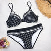 Swimwear Bikinis Swimming Suit For Women Swimsuit Padded Push-up Bikini Set Women Padded Push up Bikini Set Halter Two Piece Cross Top Swimsuit Patchwork Bathing Suit by Stevvex