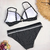 Swimwear Bikinis Swimming Suit For Women Swimsuit Padded Push-up Bikini Set Women Padded Push up Bikini Set Halter Two Piece Cross Top Swimsuit Patchwork Bathing Suit by Stevvex