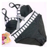 Swimwear Bikinis Swimming Suit For Women Swimsuit Padded Push-up Bikini Set Women Padded Push up Bikini Set Halter Two Piece Cross Top Swimsuit Patchwork Bathing Suit by Stevvex