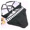 Swimwear Bikinis Swimming Suit For Women Swimsuit Padded Push-up Bikini Set Women Padded Push up Bikini Set Halter Two Piece Cross Top Swimsuit Patchwork Bathing Suit by Stevvex