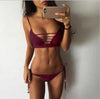 Swimwear Women Bikini Set Hollow Out Swimsuit Padded Halter Padded Push Up Bikini Set Two Pieces Swimsuit For Women Swimwear Bathing Suit Gifts For Mom Wife Girlfriend Lace Up Two Piece Bathing Suit by Stevvex