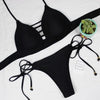 Swimwear Women Bikini Set Hollow Out Swimsuit Padded Halter Padded Push Up Bikini Set Two Pieces Swimsuit For Women Swimwear Bathing Suit Gifts For Mom Wife Girlfriend Lace Up Two Piece Bathing Suit by Stevvex