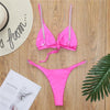 Swimwear Women Micro Bikini Solid Black G-String Swimsuits Bathers Bathing Suit 2 Piece Set Bikinis For Women Bathing Suit Women's Two-Piece Swimwear by Stevvex