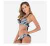 Swimwear Women Plus Size Two-Pieces Split Bikinis Set Padded Push Up Bikini Set Two Pieces Swimsuit Women Swimwear Bathing Suit Gifts For Mom Wife Girlfriend Bathing Suit Push Up Padded Halter Polyester Print Beachwear Swimsuit by Stevvex