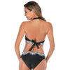 Swimwear Women Plus Size Two-Pieces Split Bikinis Set Padded Push Up Bikini Set Two Pieces Swimsuit Women Swimwear Bathing Suit Gifts For Mom Wife Girlfriend Bathing Suit Push Up Padded Halter Polyester Print Beachwear Swimsuit by Stevvex