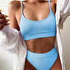 Swimwear Women Swimsuit Push Up Bikinis Fashion Women's Solid Color Bikini Pad Swimwear Swimsuit Beachwear Set Triangle Bikini Bathing Suits by Stevvex