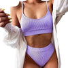 Swimwear Women Swimsuit Push Up Bikinis Fashion Women's Solid Color Bikini Pad Swimwear Swimsuit Beachwear Set Triangle Bikini Bathing Suits by Stevvex