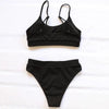 Swimwear Women Swimsuit Push Up Bikinis Fashion Women's Solid Color Bikini Pad Swimwear Swimsuit Beachwear Set Triangle Bikini Bathing Suits by Stevvex