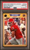 Graded 2023 Leaf Web Exclusives Brock Bowers #PSG4 Pro Set Gold #/199 Rookie RC Football Card PSA 10 Gem Mint