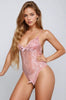 Daisy Lace Crotchless Teddy by 3wishes.com