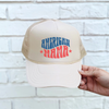 American Mama Trucker Hat by Hey Jude Graphic Tees