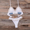 Tassel Knit Crochet Bikini Women Swimwear Female Swimsuit Two-piece Bikini Set Unique Bathing Suit Swim Women's Crochet Lace V Neck High Waist Bikini Set Two Pieces Swimsuit by Stevvex