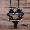 Tassel Knit Crochet Bikini Women Swimwear Female Swimsuit Two-piece Bikini Set Unique Bathing Suit Swim Women's Crochet Lace V Neck High Waist Bikini Set Two Pieces Swimsuit by Stevvex