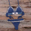 Tassel Knit Crochet Bikini Women Swimwear Female Swimsuit Two-piece Bikini Set Unique Bathing Suit Swim Women's Crochet Lace V Neck High Waist Bikini Set Two Pieces Swimsuit by Stevvex
