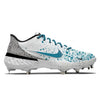 "Teal Cement Splatter" Nike Alpha Huarache Elite 3 Low Cleats by Stadium Custom Kicks