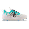 “Teal Drip" New Balance FuelCell COMPv3 TPU Baseball Cleats by Stadium Custom Kicks
