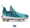 "Teal Splatter" Under Armour Harper 5 Cleats