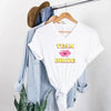 🍾 Team Bride & The Bride 💍 Bachelorette Party Matching V-Neck T-Shirts by Adorb Custom Tees