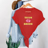 🍾 Team Bride & The Bride 💍 Bachelorette Party Matching V-Neck T-Shirts by Adorb Custom Tees